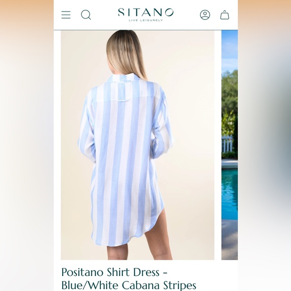 Sitano Striped Coverup - Picture 2 of 6